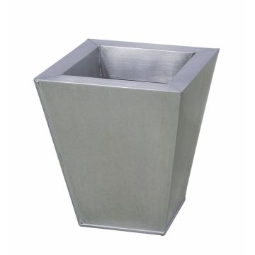 Zinc planter MAWA, silver, 8"x8"x9"/21x21x23cm