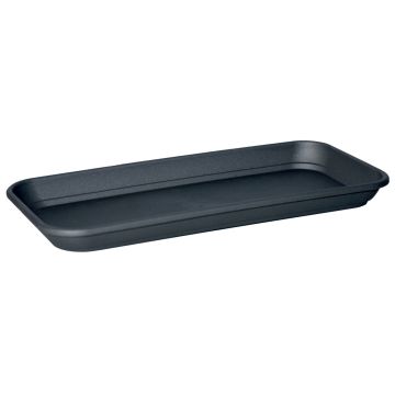 Rectangular planter box coaster URMINA made of plastic, anthracite, 15"x6"x1.2"/37x16x3cm Rectangular planter box coaster URMINA made of plastic, anthracite, 15"x6"x1.2"/37x16x3cm