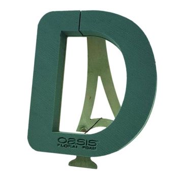 OASIS® Wet floral foam Letter D, Bioline wooden base, wooden stand, green, 16"x15"x2"/40x37x5cm OASIS® Wet floral foam Letter D, Bioline wooden base, wooden stand, green, 16"x15"x2"/40x37x5cm