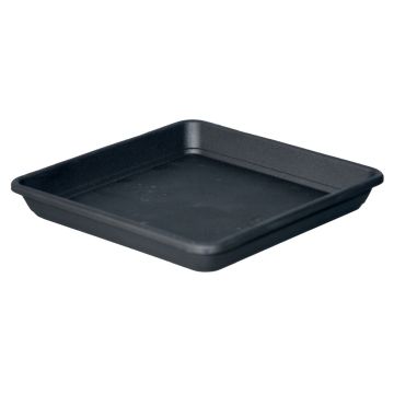 Square planter coaster TOULA made of plastic, anthracite, 14"x14"x2.4"/36x36x6cm Square planter coaster TOULA made of plastic, anthracite, 14"x14"x2.4"/36x36x6cm
