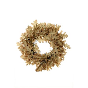 Artificial oak wreath DIANDO, beige-yellow, Ø 24"/60cm Artificial oak wreath DIANDO, beige-yellow, Ø 24"/60cm