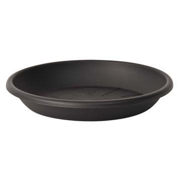 Round planter coaster VENERA made of recycled plastic, with holes, anthracite, 1.2"/3cm, Ø8"/20cm Round planter coaster VENERA made of recycled plastic, with holes, anthracite, 1.2"/3cm, Ø8"/20cm