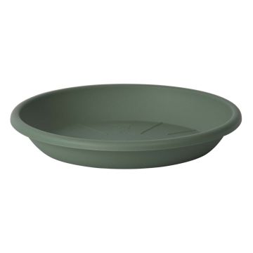 Round planter coaster VENERA made of recycled plastic, with holes, sage green, 1.2"/3cm, Ø8"/20cm Round planter coaster VENERA made of recycled plastic, with holes, sage green, 1.2"/3cm, Ø8"/20cm
