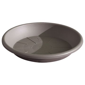 Round planter coaster DONIKA made of plastic, with holes, taupe, 1.6"/4cm, Ø12"/30cm Round planter coaster DONIKA made of plastic, with holes, taupe, 1.6"/4cm, Ø12"/30cm