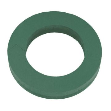 OASIS® Wet floral foam Wreath, Foam Frames rigid foam bottom, green, 2.4"/6cm, Ø20"/50cm