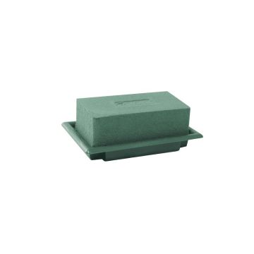 OASIS® Rectangular wet floral foam for arrangements, in paper compound tray, green, 5.1"x3.5"x2"/13x9x5cm OASIS® Rectangular wet floral foam for arrangements, in paper compound tray, green, 5.1"x3.5"x2"/13x9x5cm