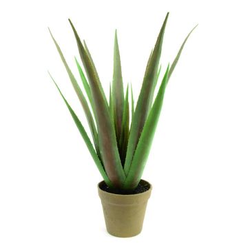 Plastic aloe LUCIO, in decorative pot, green, 22"/55cm, Ø10"/25cm Plastic aloe LUCIO, in decorative pot, green, 22"/55cm, Ø10"/25cm