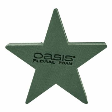 OASIS® Wet floral foam star, Bioline wooden base, green, 12"x12"x1.8"/30x30x4.5cm