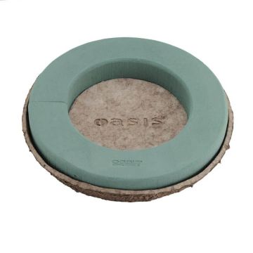 OASIS® Wet floral foam Plant ring, Biolit recycled paper tray, green, 2.2"/5,5cm, Ø14"/36cm