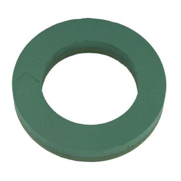 OASIS® Wet floral foam Wreath, Foam Frames rigid foam bottom, green, 2.4"/6cm, Ø16"/40cm