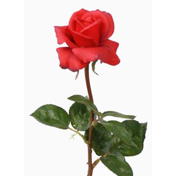 Fake rose AMELIE, red, 28"/70cm, Ø3.1"/8cm