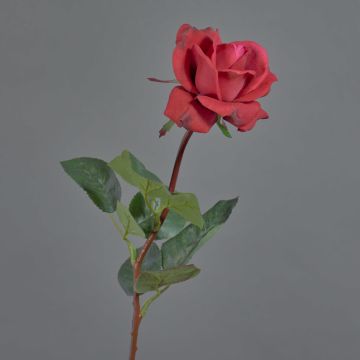 Fake rose AMELIE, red, 28"/70cm, Ø3.1"/8cm