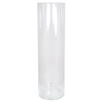 Large cylinder vase SANYA OCEAN made of glass, clear, 28"/70cm, Ø7.7"/19,5cm