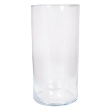 SANYA OCEAN table lamp, glass, cylindrical, transparent, 30cm, Ø15cm