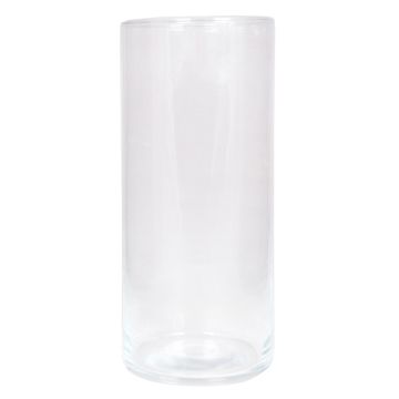 Cylindrical flower vase SANYA OCEAN, glass, clear, 10"/25cm, Ø4.5"/11,5cm