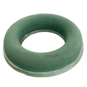OASIS® Wet floral foam Ring, ECObase rigid foam bottom, green, 3.1"/8cm, Ø14"/35cm