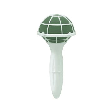 OASIS® Wet floral foam Bridal bouquet holder with plastic handle, mesh, green, Ø3.1"/8cm OASIS® Wet floral foam Bridal bouquet holder with plastic handle, mesh, green, Ø3.1"/8cm