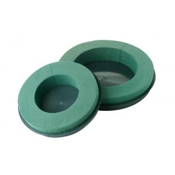 OASIS® Ideal Wet floral foam Plant ring in paper compound tray, green, 1.8"/4,5cm, Ø9"/24cm