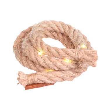 Decorative grass rope ARNAR with fairy lights, beige, Ø1,5cm Decorative grass rope ARNAR with fairy lights, beige, Ø1,5cm
