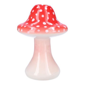 Flower vase RICHLINDE, toadstool, ceramic, red-white, 21cm, Ø15cm Flower vase RICHLINDE, toadstool, ceramic, red-white, 21cm, Ø15cm