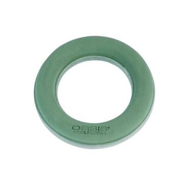 OASIS® Wet floral foam Ring, ECObase rigid foam bottom, green, 1.6"/4cm, Ø10"/25cm