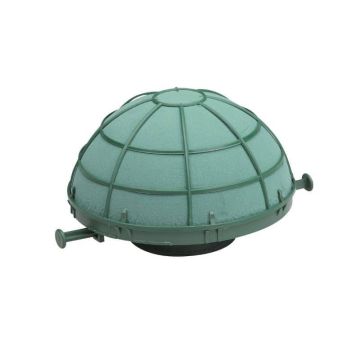 OASIS® Wet floral foam for car cavalcade, wedding decoration, plastic base, mesh, with suction cup, green, 5.1"/13cm, Ø8"/20cm