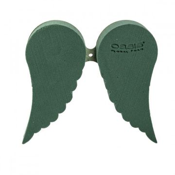 OASIS® Wet floral foam Wings, funeral floristry, Bioline wooden base, suspension device, green, 9"x10"x1.4"/22,5x25,5x3,5cm OASIS® Wet floral foam Wings, funeral floristry, Bioline wooden base, suspension device, green, 9"x10"x1.4"/22,5x25,5x3,5cm