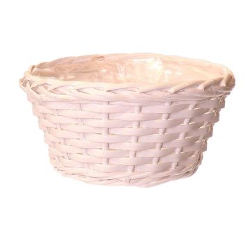 Flower basket NAZARIO, white, 4.7"/12cm, Ø9"/24cm Flower basket NAZARIO, white, 4.7"/12cm, Ø9"/24cm