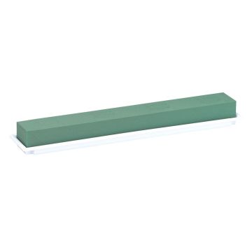 OASIS® Rectangular wet floral foam for arrangements, in paper compound tray, green-white, 19"x3.5"x2"/48x9x5cm OASIS® Rectangular wet floral foam for arrangements, in paper compound tray, green-white, 19"x3.5"x2"/48x9x5cm