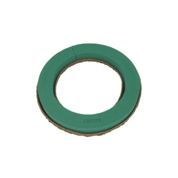 OASIS® Wet floral foam Wreath, Biolit recycled paper tray, green, 2.4"/6cm, Ø17"/44cm