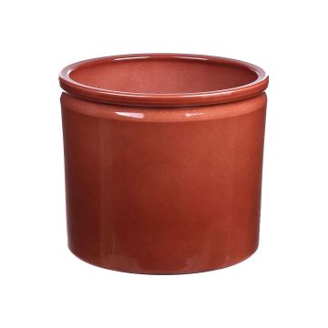 Planter ALCHIBA, ceramic, red-brown, 10"/25,7cm, Ø11"/27,8cm