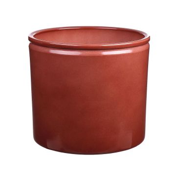Planter ALCHIBA, ceramic, red-brown, 7"/17,6cm, Ø8"/19,4cm
