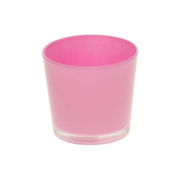 Plant pot ALENA, glass, pink, 4.9"/12.5cm, Ø5.2"/13.3cm