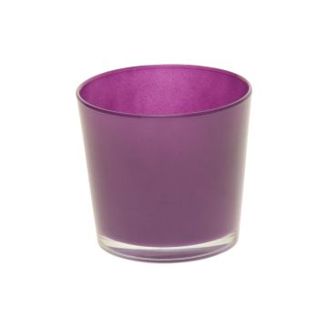 Plant pot ALENA, glass, dark purple, 3.7"/9,5cm, Ø4.5"/11,5cm Plant pot ALENA, glass, dark purple, 3.7"/9,5cm, Ø4.5"/11,5cm