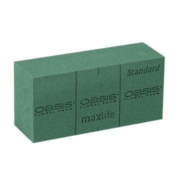 OASIS® Standard Maxlife Wet floral foam Brick with cutting lines, green, 9"x4.3"x3"/23x11x7,5cm OASIS® Standard Maxlife Wet floral foam Brick with cutting lines, green, 9"x4.3"x3"/23x11x7,5cm