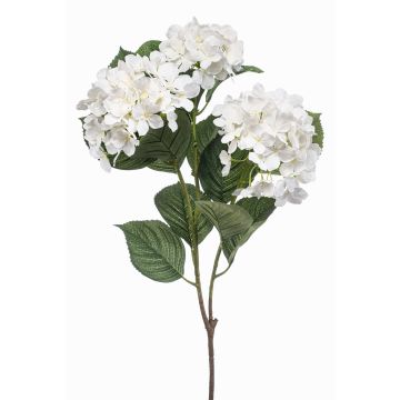 Artificial hydrangea branch SWINER, white, 100 cm