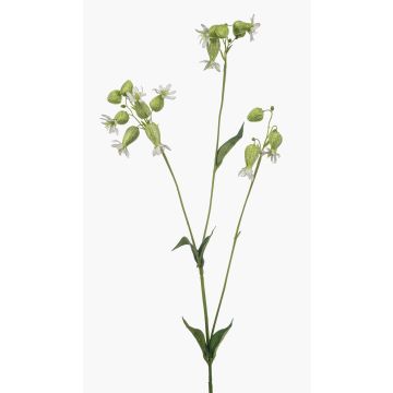Artificial PRANVERA Sticky Clover Branch with Flowers, white-green, 80 cm