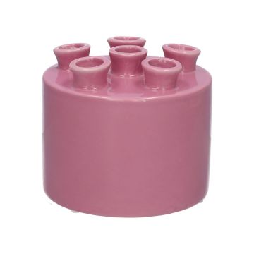 Flower vase VIVIANNE with 6 openings, dolomite, lilac, 4.1"/10.5cm, Ø4.7"/12cm Flower vase VIVIANNE with 6 openings, dolomite, lilac, 4.1"/10.5cm, Ø4.7"/12cm