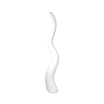 Design Vase WALENTINA in wave shape, white, 101cm, Ø18cm