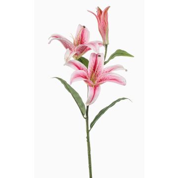 Artificial tiger lily KRAWEL, Eco Collection, pink-rose-white, 85cm, Ø21cm