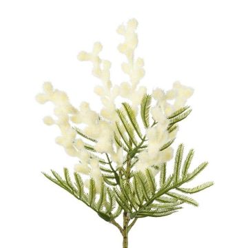 Decorative branch Mimosa KROVEN, white, 16"/40cm
