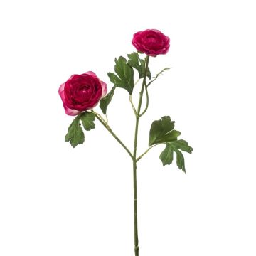 Decorative branch Ranunculus FLORANCE, dark pink, 18"/45cm