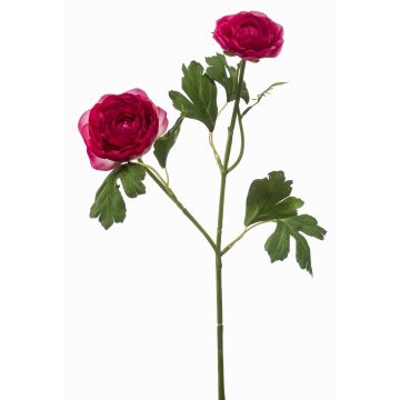 Decorative branch Ranunculus FLORANCE, dark pink, 18"/45cm
