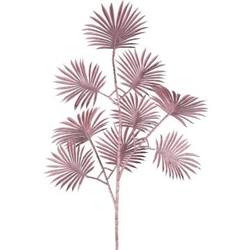 Artificial Washingtonia palm branch GRAVIK, ruby red, 28"/70cm
