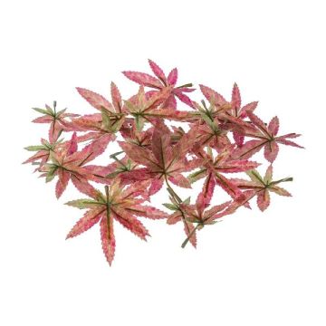 Decorative leaf Japanese maple FANTIN, 24 pieces, green-pink, Ø7-9cm Decorative leaf Japanese maple FANTIN, 24 pieces, green-pink, Ø7-9cm