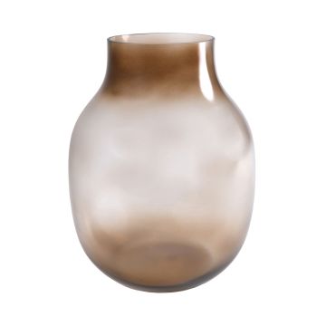Glass vase RAIDON, bulbous, orange-brown-clear, 10"/26cm, Ø6.7"/17cm Glass vase RAIDON, bulbous, orange-brown-clear, 10"/26cm, Ø6.7"/17cm