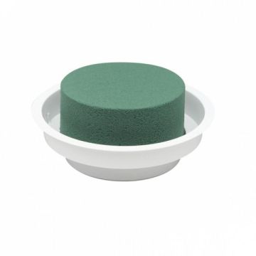 OASIS® Ideal Wet floral foam Cylinder in plastic bowl, green-white, 2"/5cm, Ø4.7"/12cm OASIS® Ideal Wet floral foam Cylinder in plastic bowl, green-white, 2"/5cm, Ø4.7"/12cm
