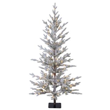 Artificial fir tree LILLESAND SPEED DELUXE, snow-covered, LEDs, 120cm, Ø60cm