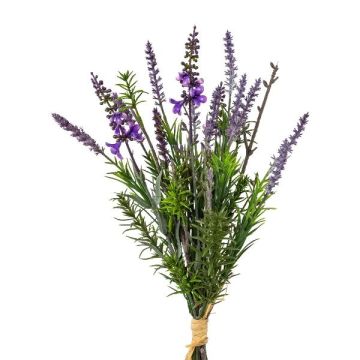 Artificial lavender bouquet CURBA, purple, 14"/35cm