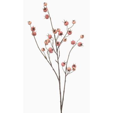 Decorative branch, FRAVON potato rose with rose hips, peach-pink, 3ft/100cm Decorative branch, FRAVON potato rose with rose hips, peach-pink, 3ft/100cm